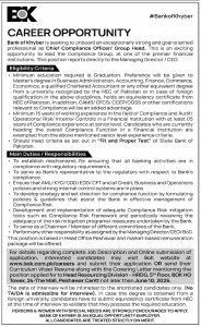 Bank of Khyber Jobs 2026 Advertisement