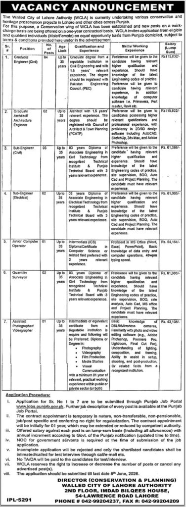 WCLA Jobs 2026 Advertisement