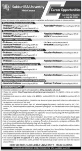 Sukkur IBA University Jobs 2026 Advertisement