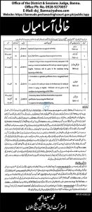 District Court Bannu Jobs 2026 ETEA Online Application Posts Announcement