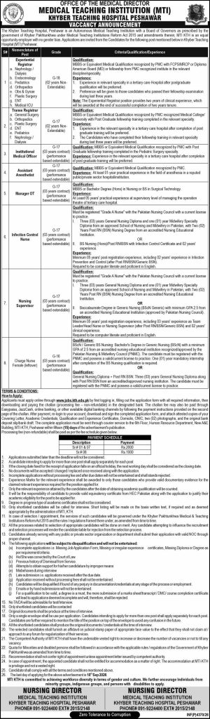 Khyber Teaching Hospital Jobs 2026 Official Job Advertisement Banner CareerHub.pk