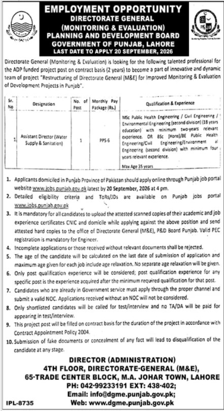 DGM&E Punjab Jobs 2026
