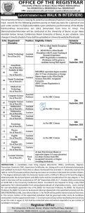 University of Buner Jobs 2026 Faculty Walk in Interview Vacancies