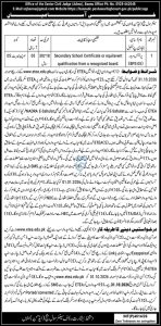 District Courts Bannu Jobs 2026 Process Server ETEA Poster