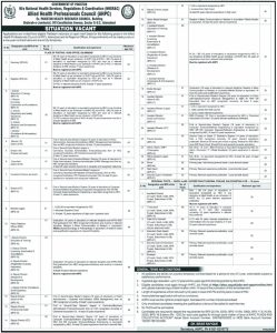 AHPC Jobs 2026 Allied Health Professionals Council Multiple Vacancies