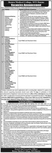 Bannu Medical College Jobs 2026 MTI Faculty Professor Vacancies