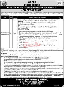 WAPDA Medical Jobs 2026 Director General Medical Services Vacancy Lahore