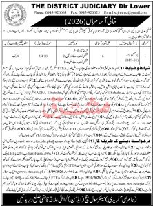 District Judiciary Dir Lower Jobs 2026 Process Server Vacancies Advertisement